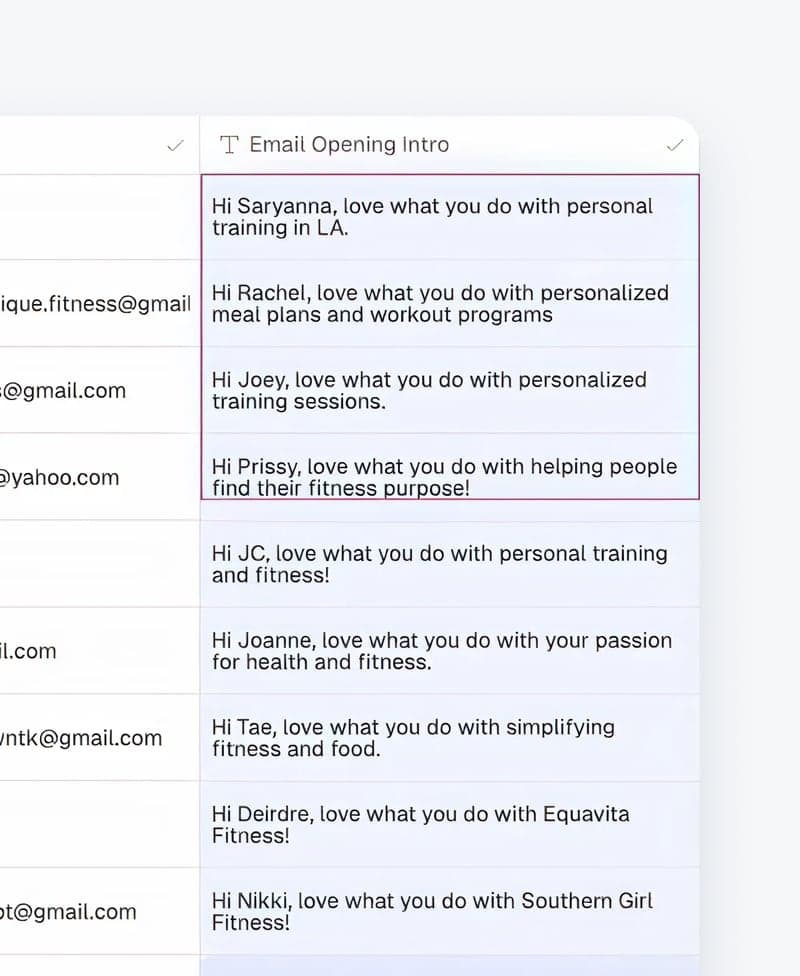 Write personalized emails